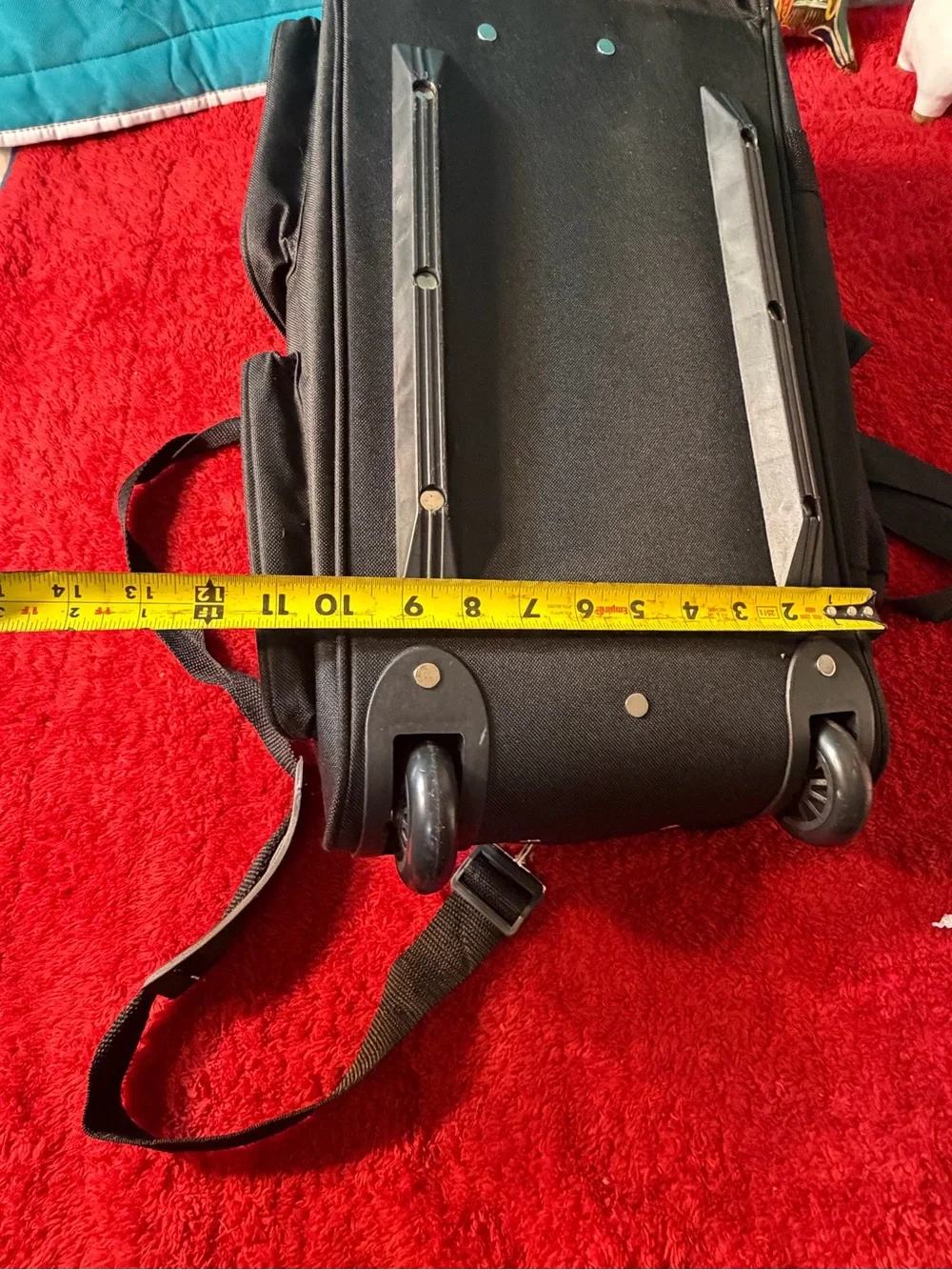 Black Men's Rolling Travel Backpack - Lightweight Carry-On
